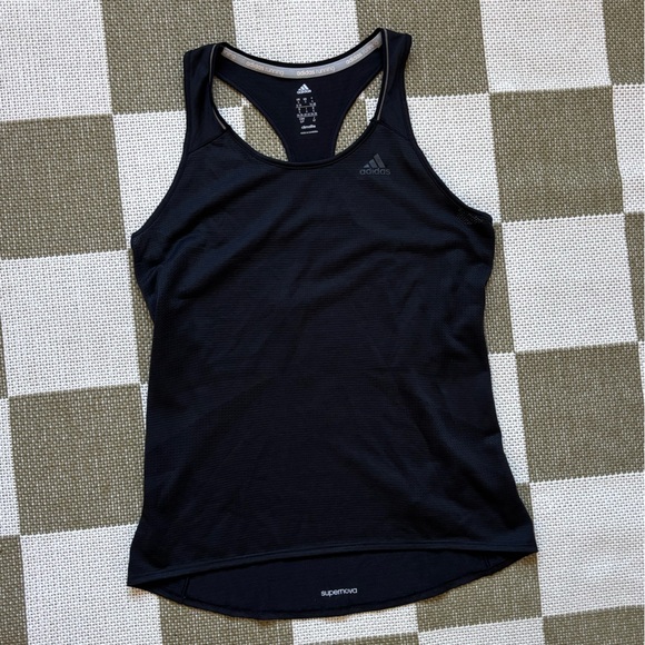 Adidas Black Fitted Tank Top - Picture 1 of 4